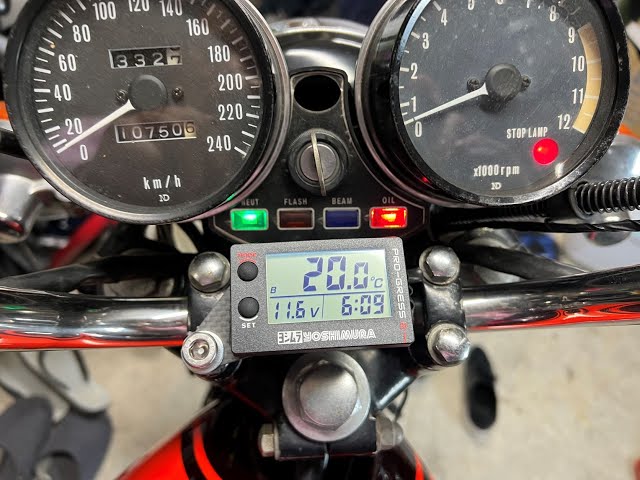 Z1】ヨシムラPRO-GRESS 2マルチテンプメーター取り付け #ヨシムラ #油