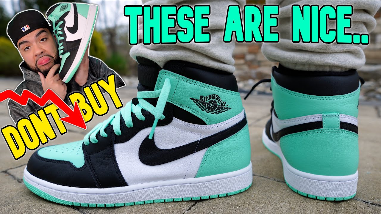 DONT SLEEP.. Jordan 1 High Green Glow Review + ON FEET - YouTube