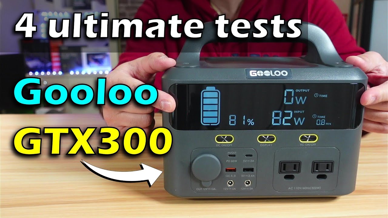 NEVER LOOSE POWER! Gooloo GTX300 Portable Power Station - YouTube