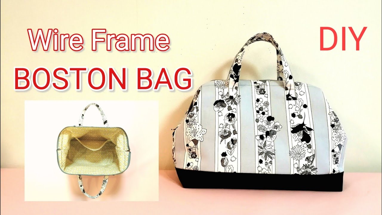 ワイヤー口金ボストンバッグを作ってみました！30cm✕10cmのワイヤーで