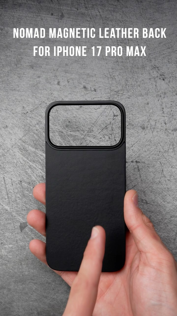 Nomad Magnetic Leather Back for iPhone 17 Pro Max 🔥 Premium Feel
