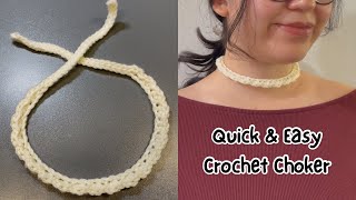 HOW TO CROCHET AN EASY CHOKER - BEGINNER FRIENDLY - YouTube