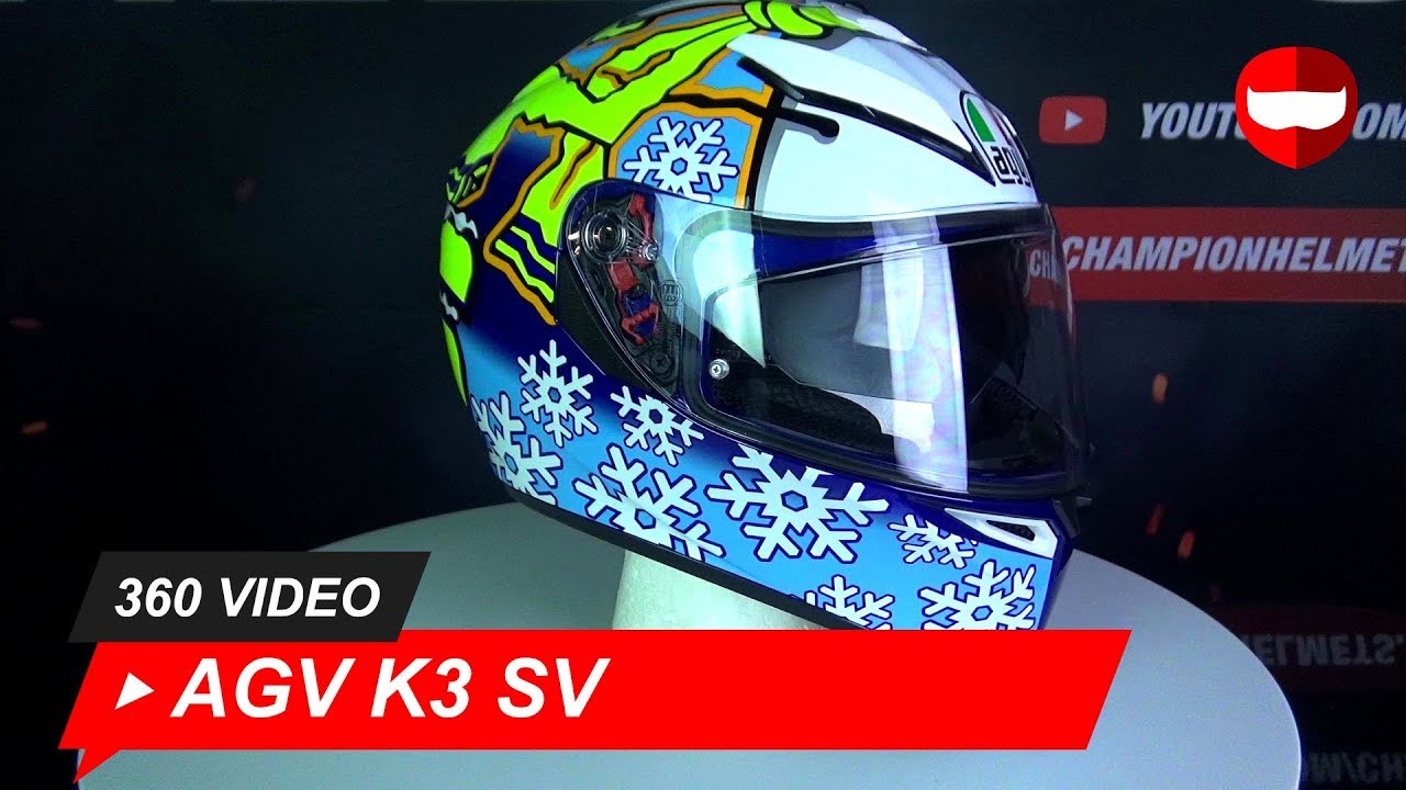 AGV K3 SV Rossi Wintertest 2016 Full-Face Helmet Unboxing