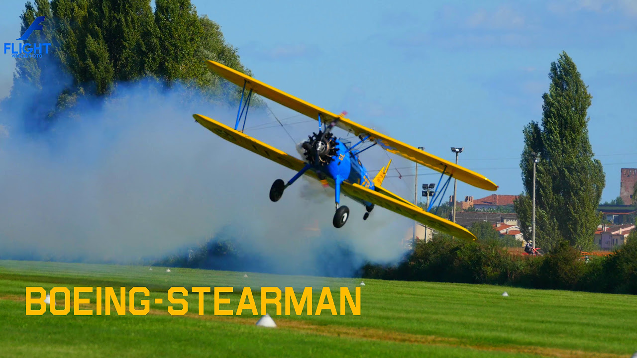 Kyosho Boeing Stearman PT17 with PH FS61 four stroke engine Maiden