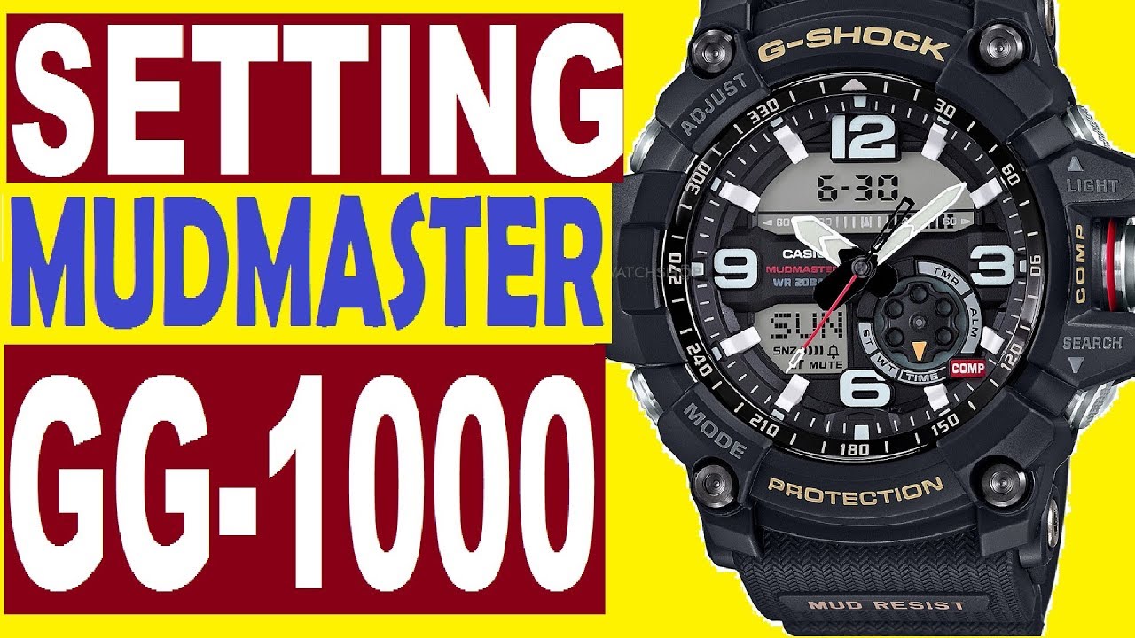 Setting Casio G-Shock Mudmaster GG-1000 manual 5476 for use watch