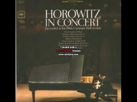 Vladimir Horowitz live in New York 1966.12.10 - YouTube
