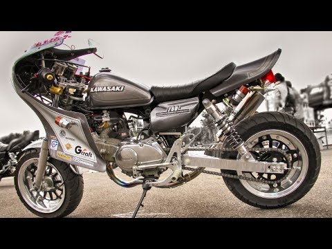 HONDA Monkey Custom Bike Z1 Style ロケットカウル - YouTube