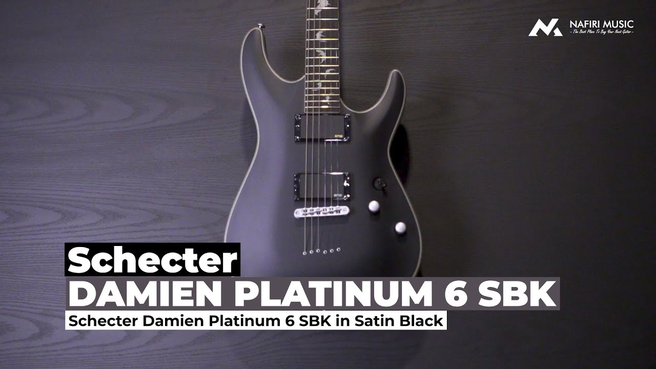 Schecter Damien Platinum 6 SBK in Satin Black - YouTube