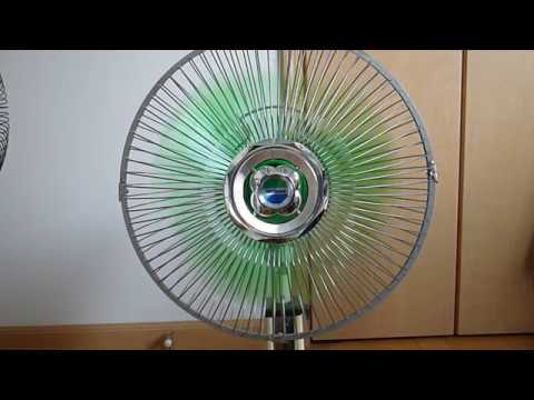 ナショナル扇風機 松風 F-30H1L 緑色 - YouTube