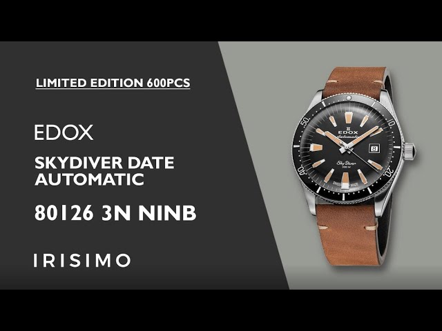 EDOX SKYDIVER DATE AUTOMATIC 80126 3N NINB LIMITED EDITION 600PCS