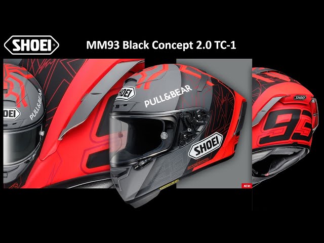 Shoei X-14/X-Spirit III MM93 Black Concept 2.0 TC -1 helmet design