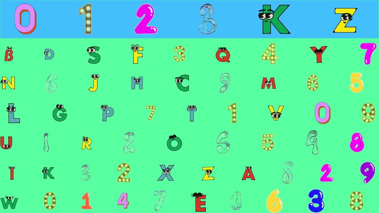 ABCDEFGHIJKLMNOPQRSTUVWXYZ + 0123456789) Letters & Numbers