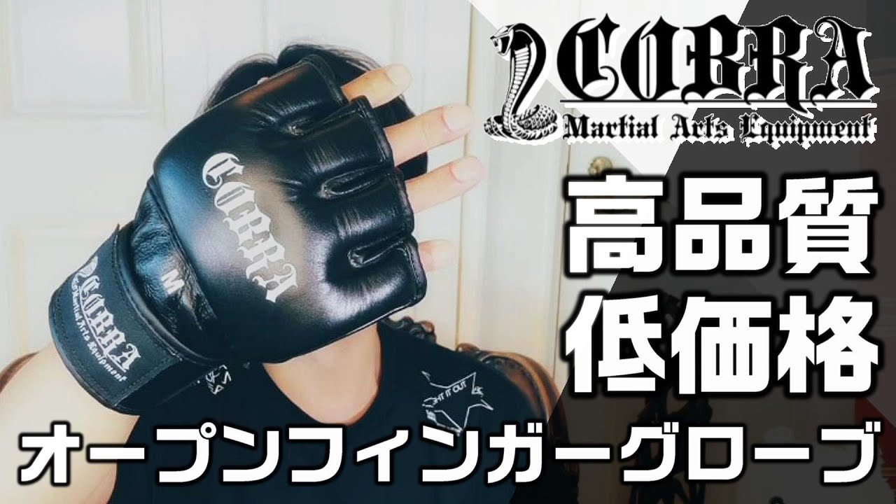 COBRA OPEN FINGER GLOVE BLACK (Professional Type) | 競技別商品