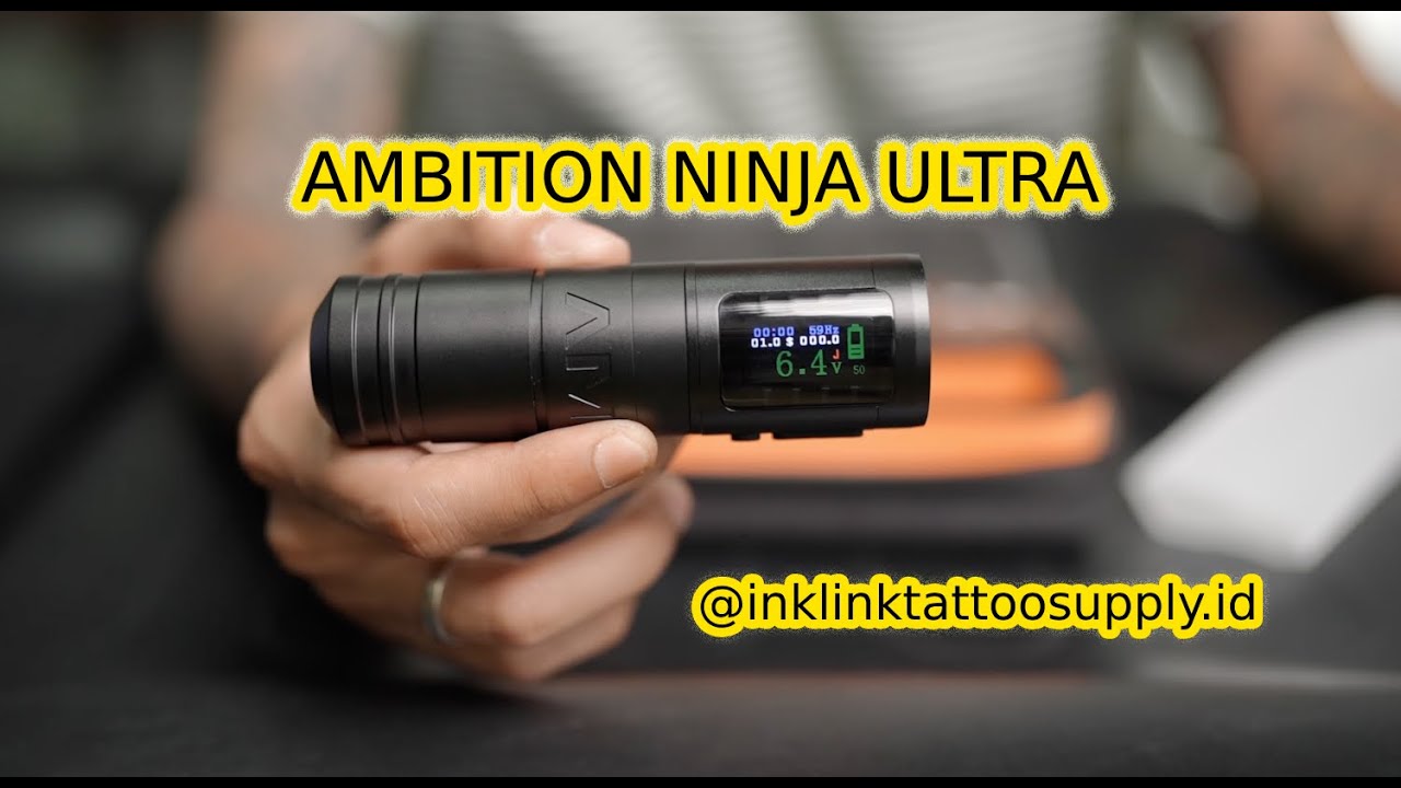 Ambition Tattoo Machine - Ninja Ultra Unboxing and Testing (Bahasa
