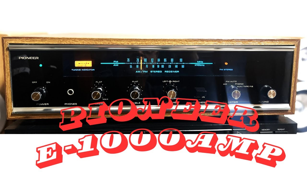 PIONEER E-1000AMP】ブラックパネルとブルーライトが見映えする