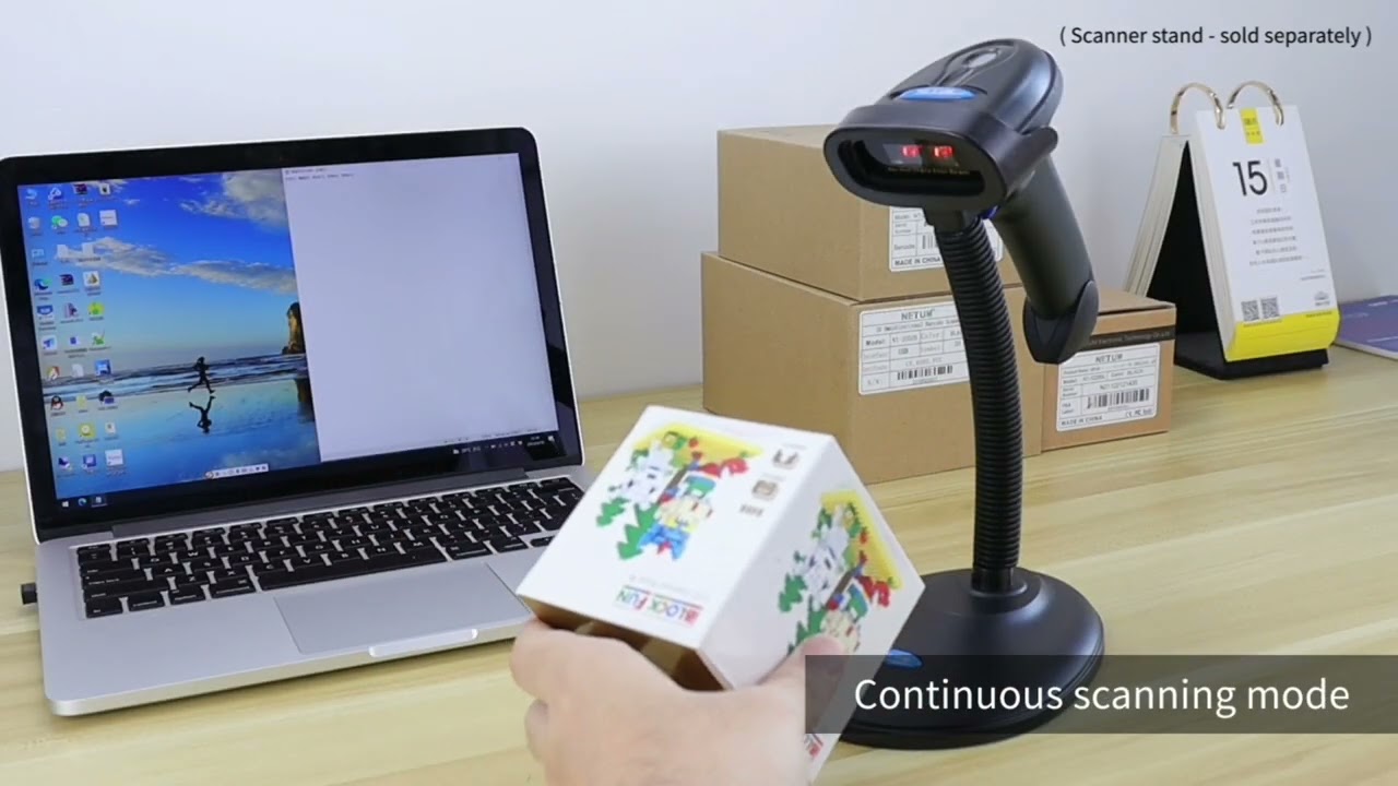 NETUM NT-1228BC Bluetooth Barcode Scanner Handheld 1D CCD Wireless