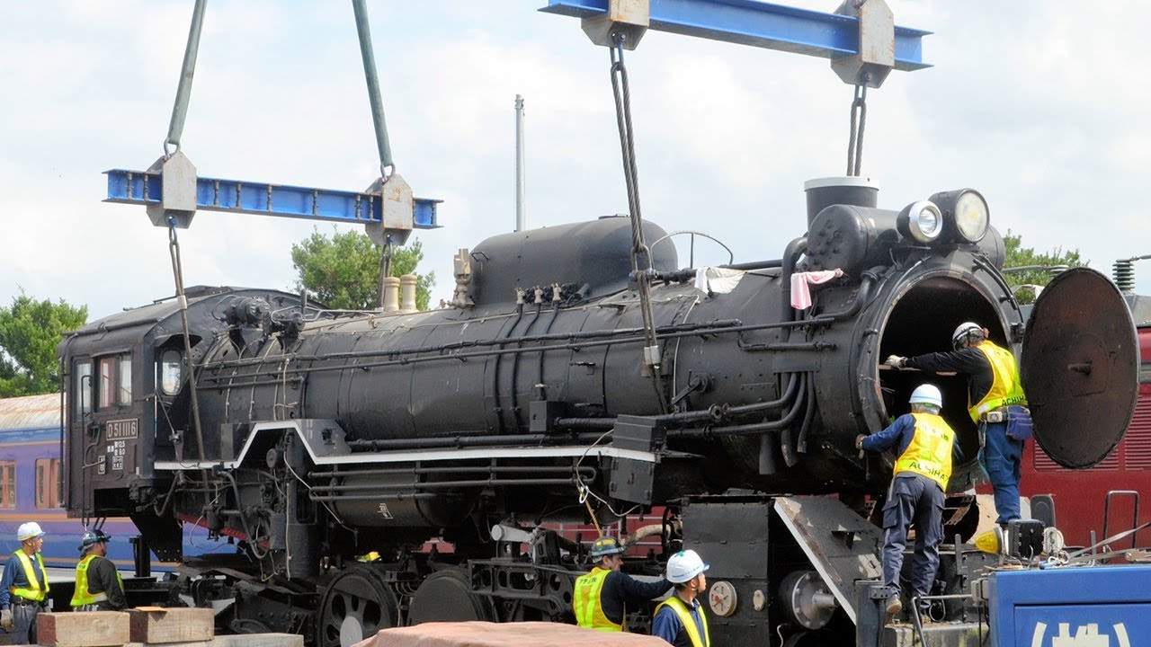 Aged locomotive that served as a garden ornament finds new role at
