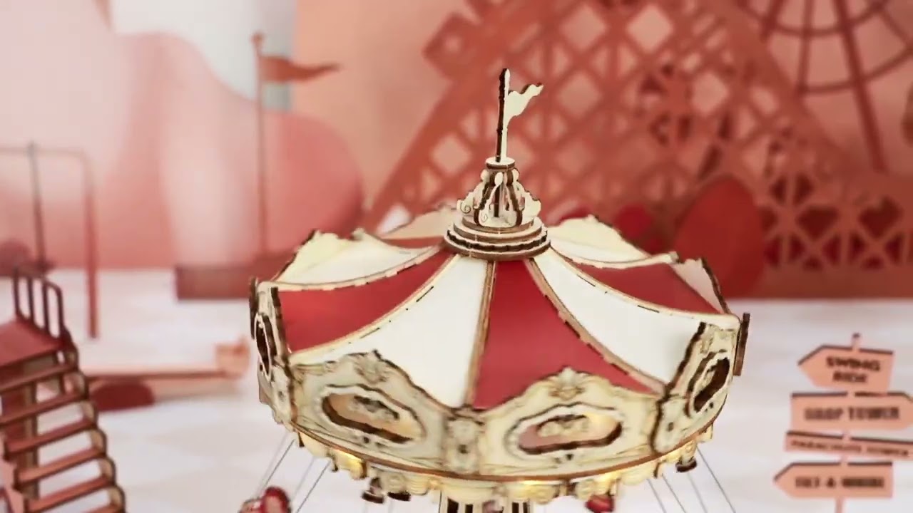 Rolife DIY スイングライド ミュージックボックス 3D パズル(スイング