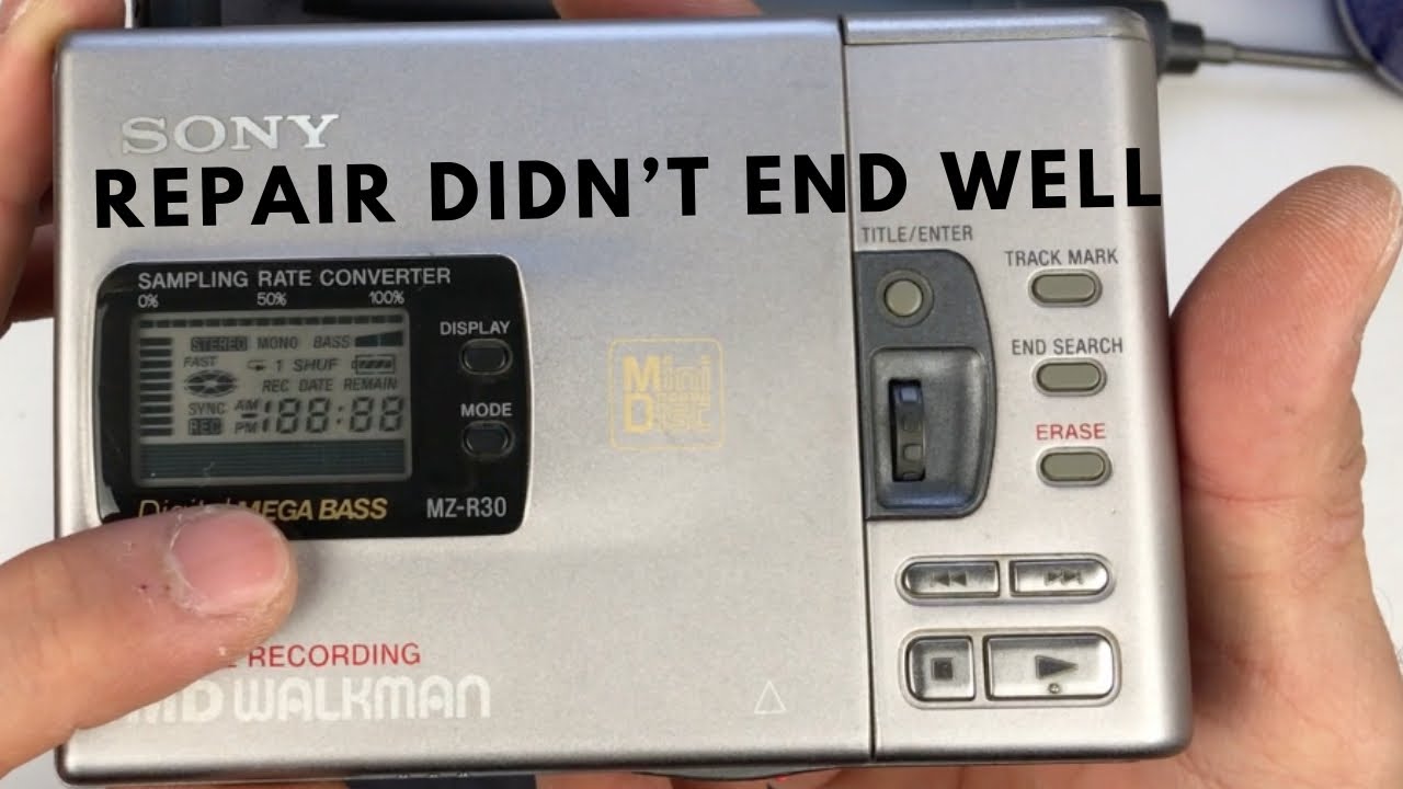 Sony MZ R30/R35 repair - YouTube