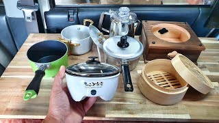 専用木台から蒸し器まで!?車中泊調理家電「ちょこっと家電」に合う最新