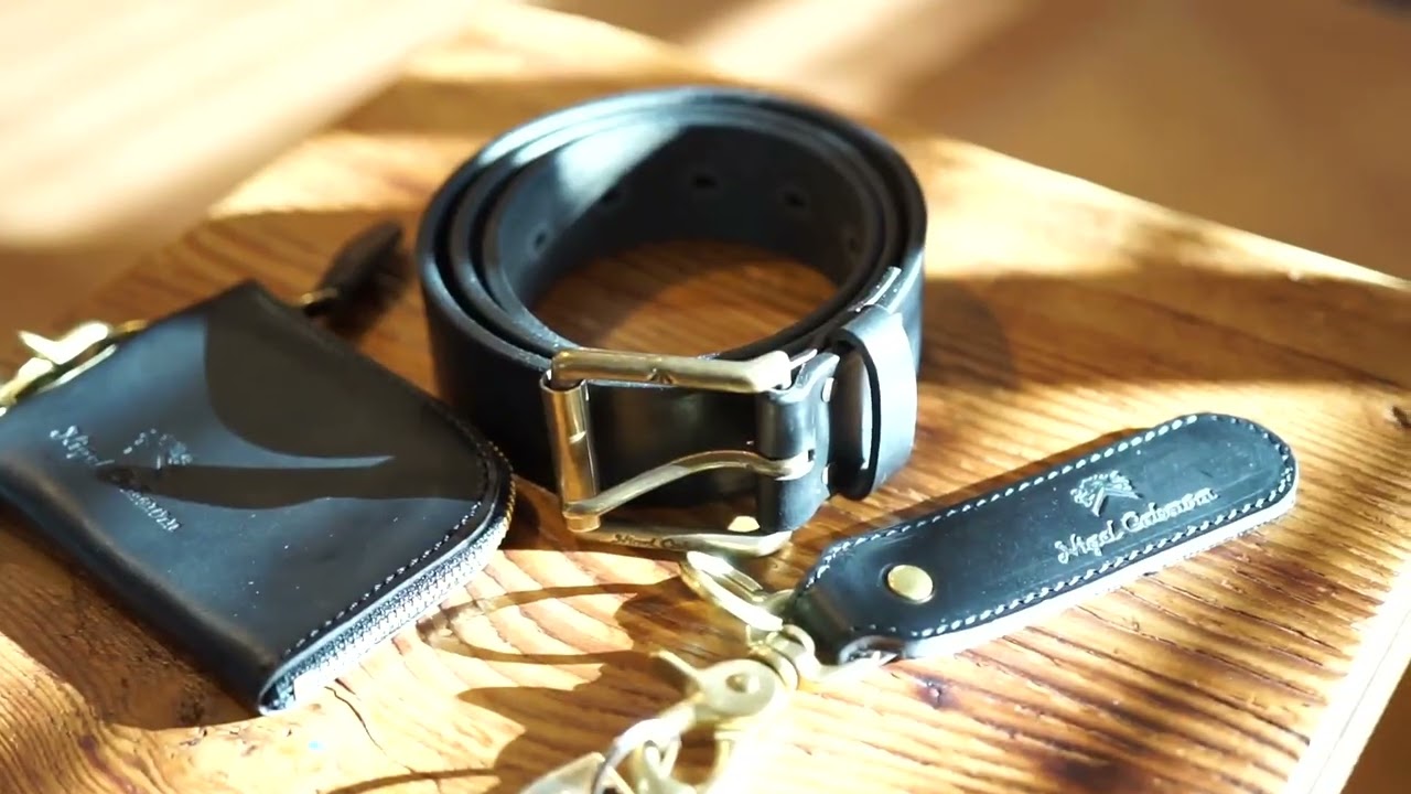 オンラインストア限定》40'S ARMY BELT - CHROMEXCEL LEATHER BLACK