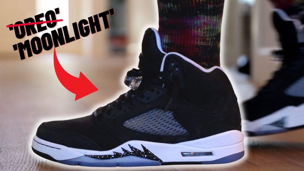 AIR JORDAN 5 MOONLIGHT / OREO Review + On Feet 2021 - YouTube