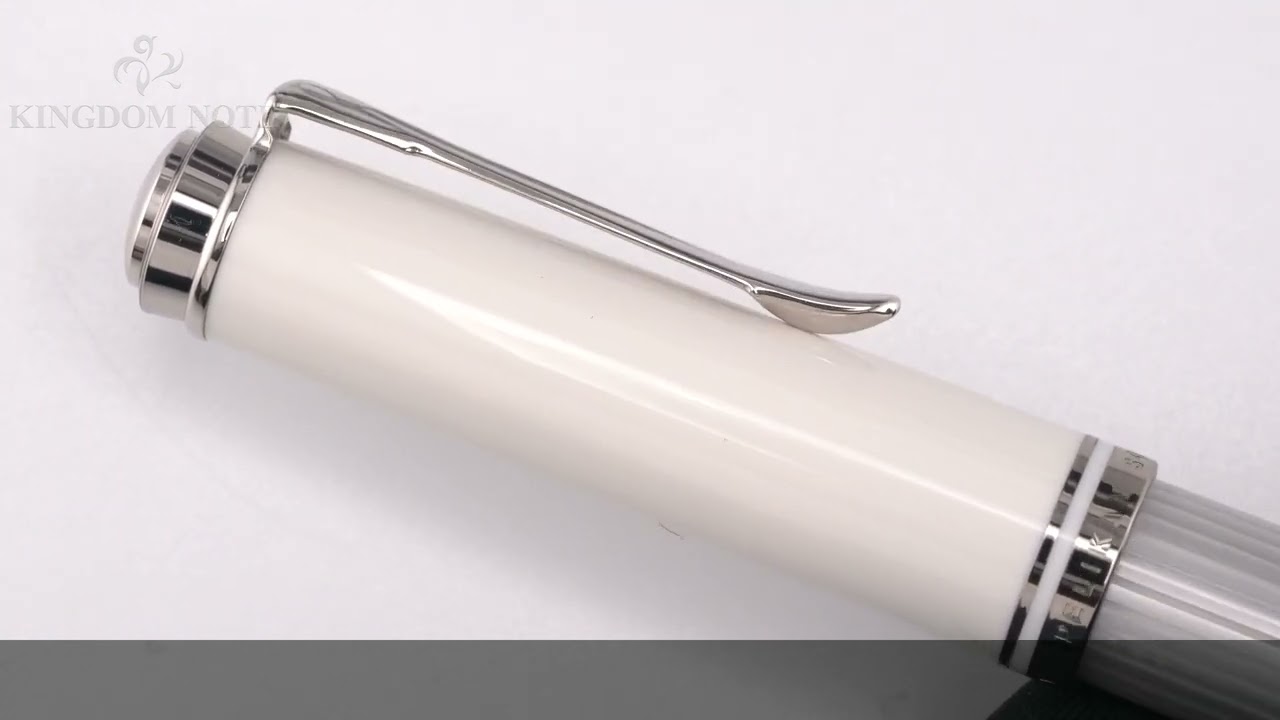 Pelikan ペリカン 万年筆 スーベレーン M405 シルバーホワイト F - YouTube