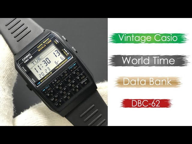 Vintage Casio DBC-62 World Time Data Bank Chrono-Alarm Japan Made