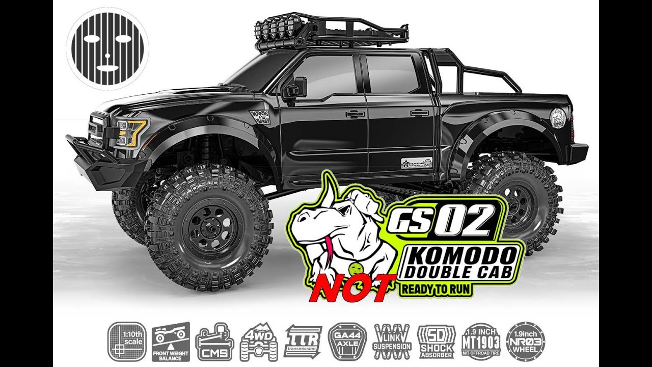 Gmade GS02 Komodo double cab - NOT so RTR - YouTube
