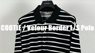 COOTIE / Velour Border L/S Polo