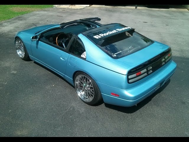 My Azure Blue Pearl 1990 Nissan Z32 300ZX NA walkaround - YouTube