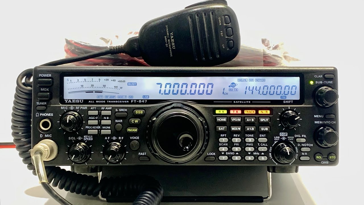 💥Yaesu FT-847 HF/50MHz/VHF/UHF 120/120/60/70 + DC + MH-31
