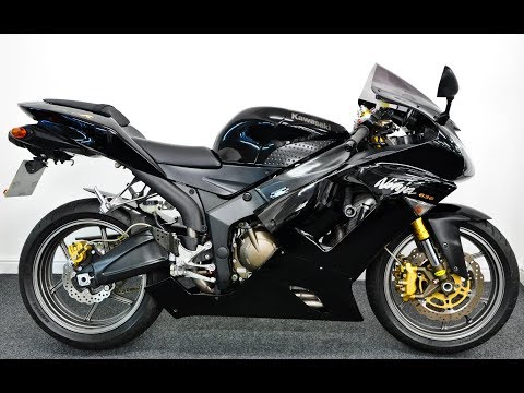Kawasaki ZX6R ZX636C6F Black 2006 - YouTube