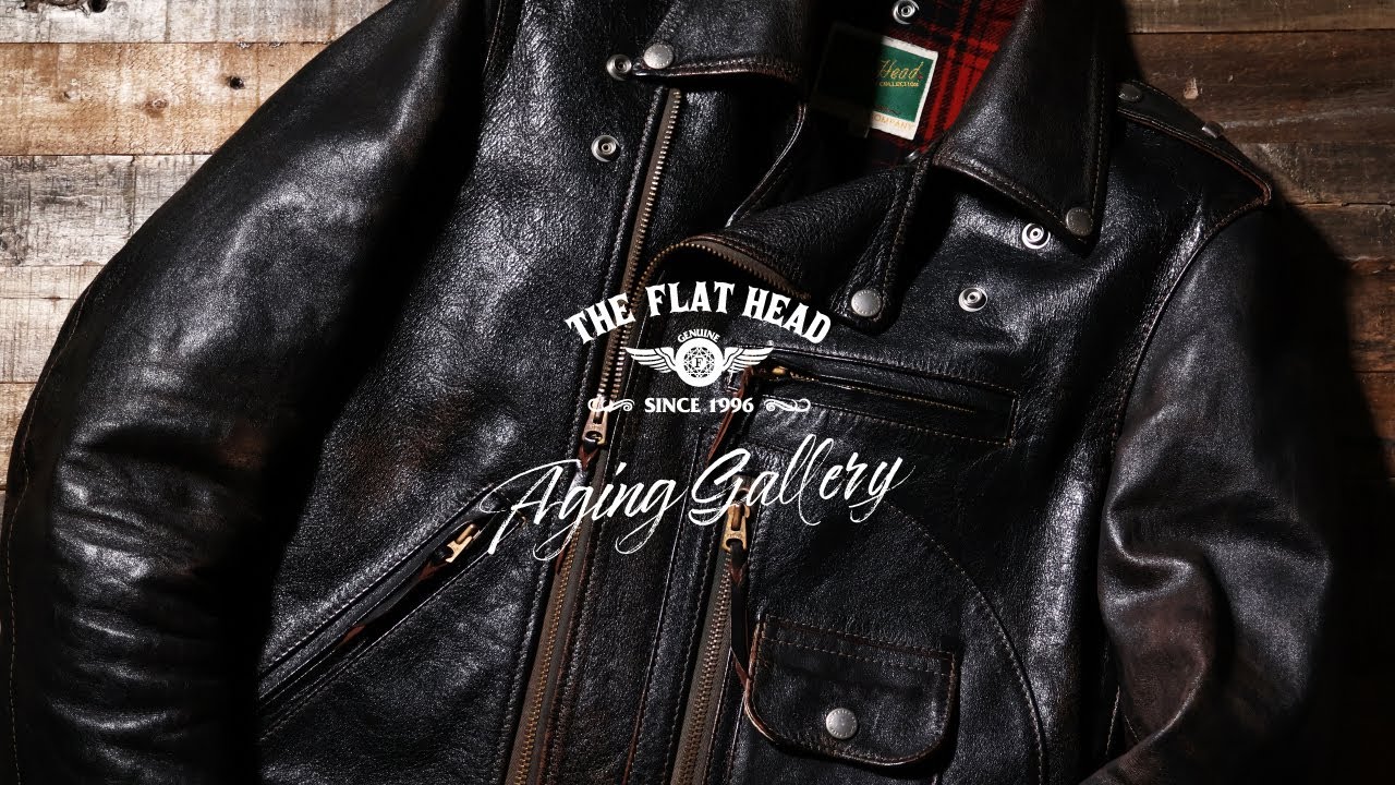 レザージャケット】THE FLAT HEAD エイジングギャラリー Vol.028「WRJ