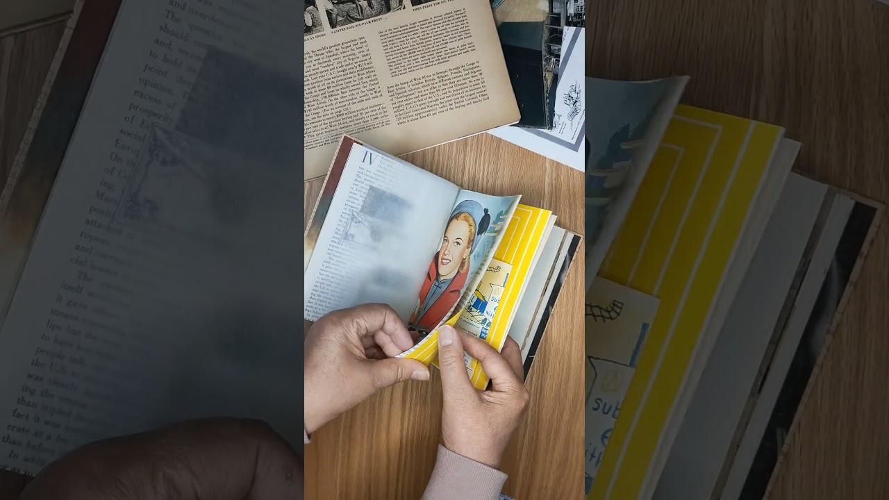 古い雑誌を使ってジャンクジャーナルを作りました！#スクラップブック