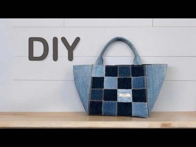 トートバッグの作り方】パズルアレンジ❣️斬新な方法でパッチワーク