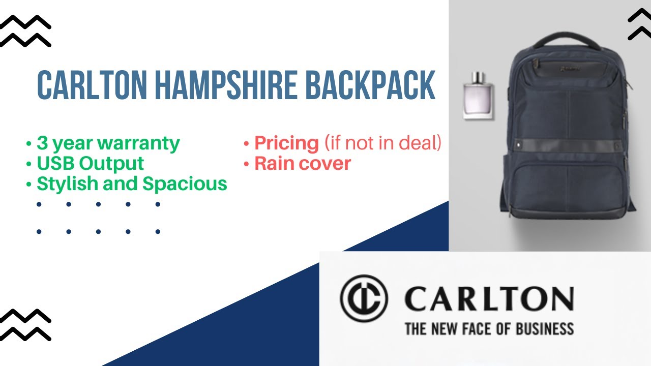 Carlton Backpack Hampshire 04 Prussian Blue - Thoughts - YouTube