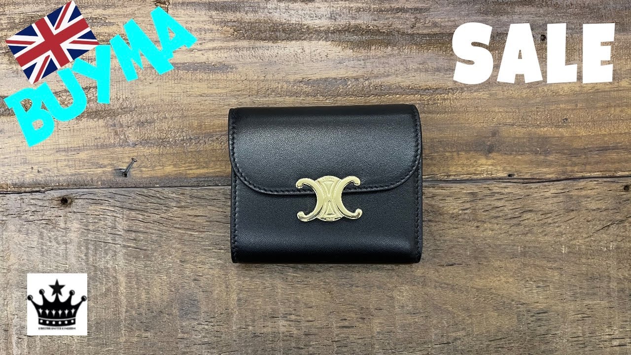 CELINE】 セリーヌ スモール フラップウォレット / シャイニー