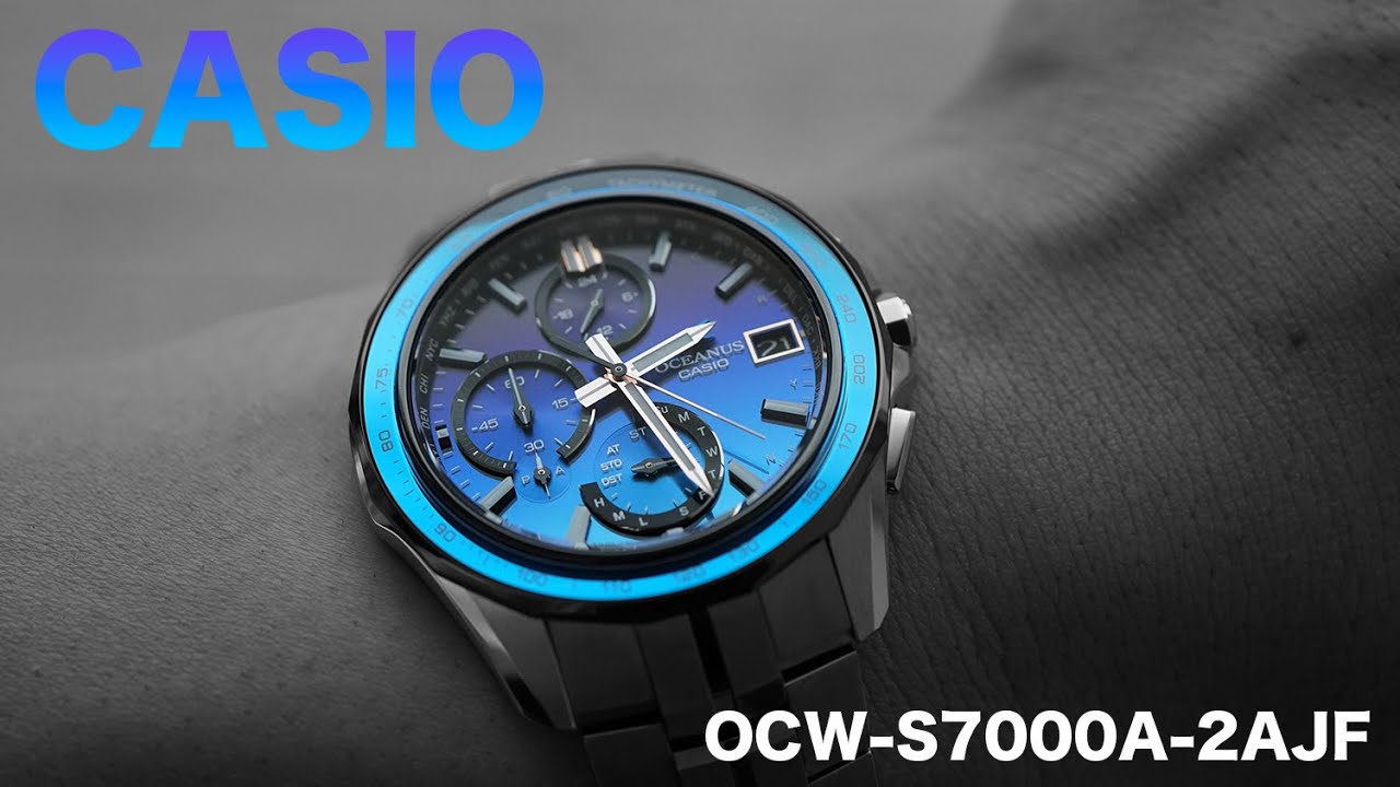 世界限定1500本】 オシアナス マンタ OCW-S7000A-2AJF【黒青文字盤