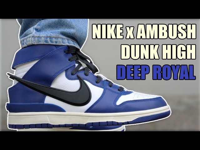 NIKE DUNK HIGH AMBUSH DEEP ROYAL REVIEW & ON FEET + SIZING