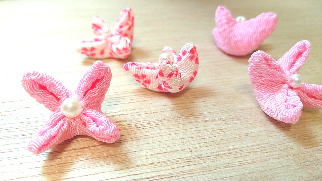 簡単】🌸くくり花の作り方🌸【ちりめん細工】Handmade flowers