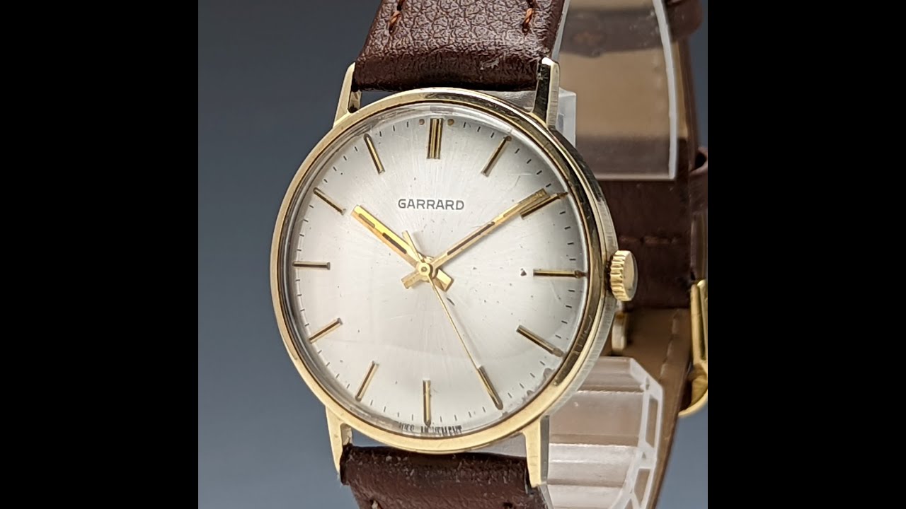 1981年 英国ヴィンテージ 動作良好 ガラード K9金無垢ケース 3針 機械