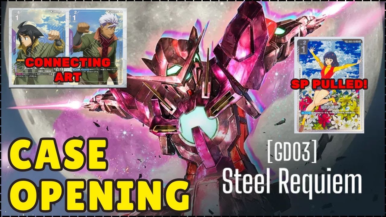 GUNDAM TCG】GD-03STEEL REQUIEM CARTON OPENING! NEW SP RARITY