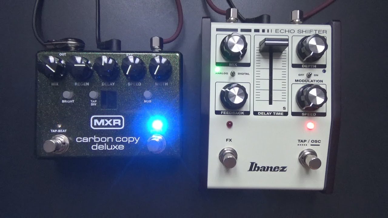 Ibanez Echo Shifter ES3 vs. MXR Carbon Copy Deluxe - YouTube