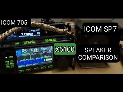 ICOM IC-705, XIEGU X6100 External Speaker (ICOM. SP7) Comparison
