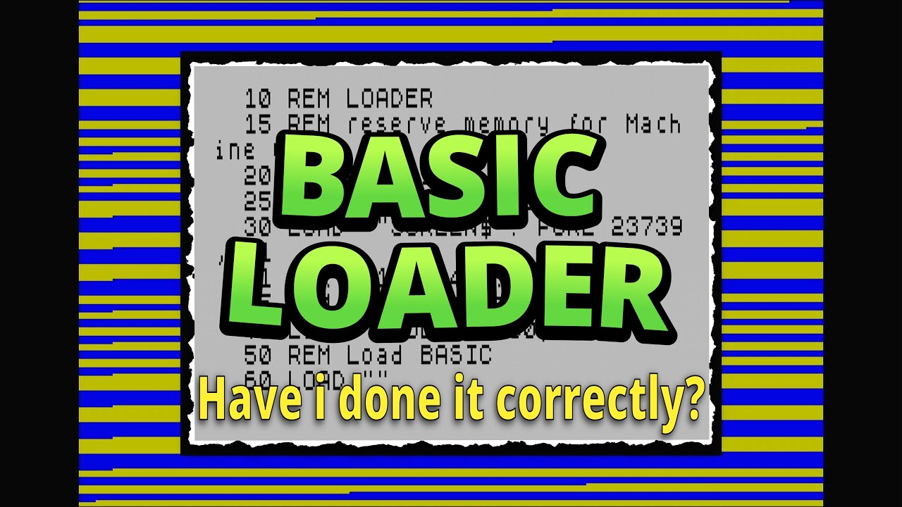 BASIC LOADER ZX Spectrum - have i done it correctly? #zxspectrum