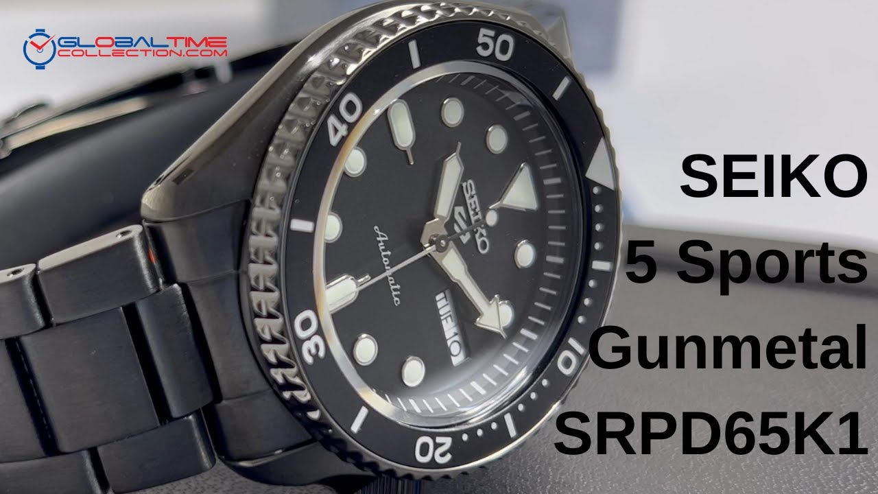 SEIKO 5 Sports GunMetal SRPD65K1 - YouTube