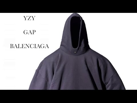 YEEZY GAP BALENCIAGA LOGO HOODIE: DETAILED REVIEW - YouTube