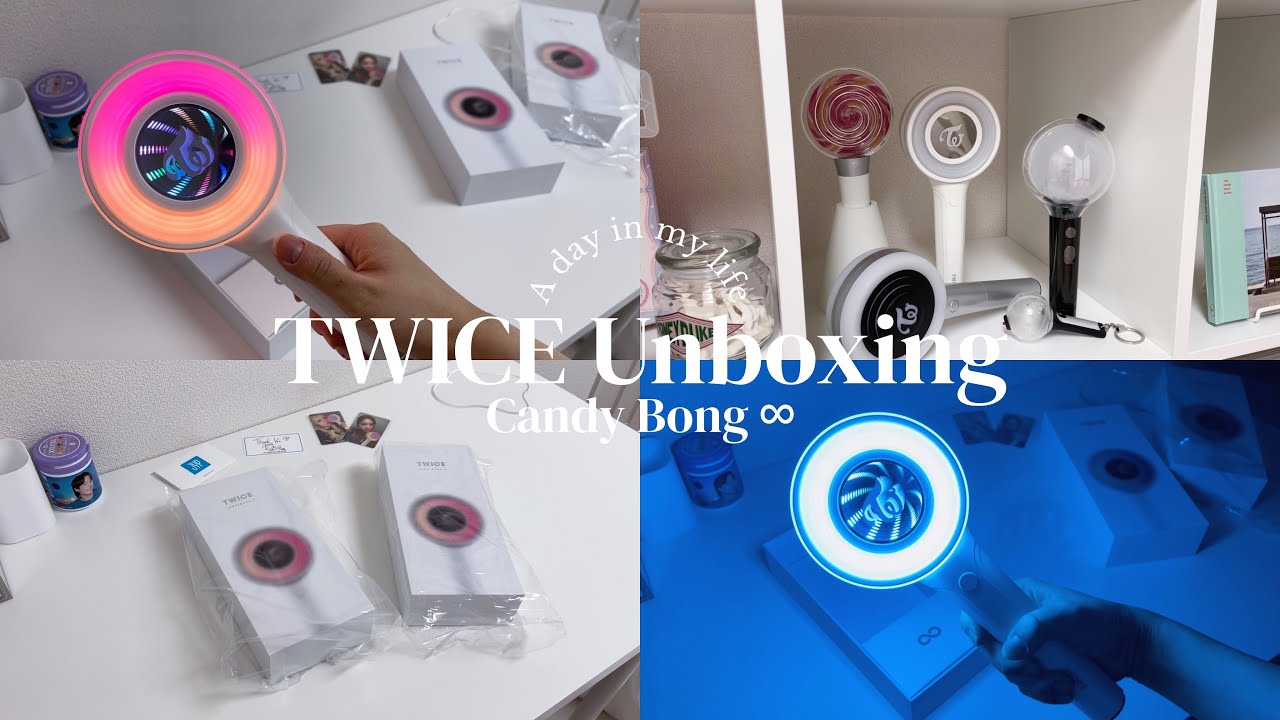 TWICE Unboxing】Candy Bong ∞ Opening 🍭｜How to use Pen Light