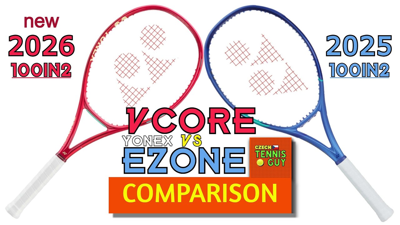 🎾 Yonex Vcore 100 2026 (8th Gen) vs. Yonex Ezone 100 2025 (8th